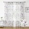 Floral Sheer Curtains – Purple Cherry Blossom & Butterfly Print, 54x84", Set of 2 (Purple)